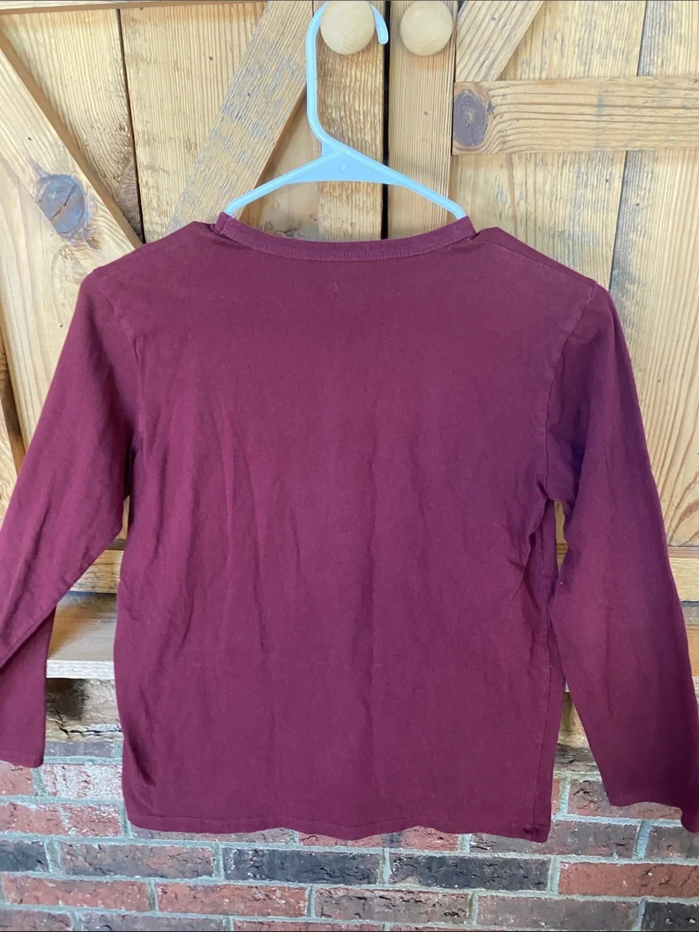 Children’s place Maroon 'Own The Game' Long-Sleeve Tee size 10-12.